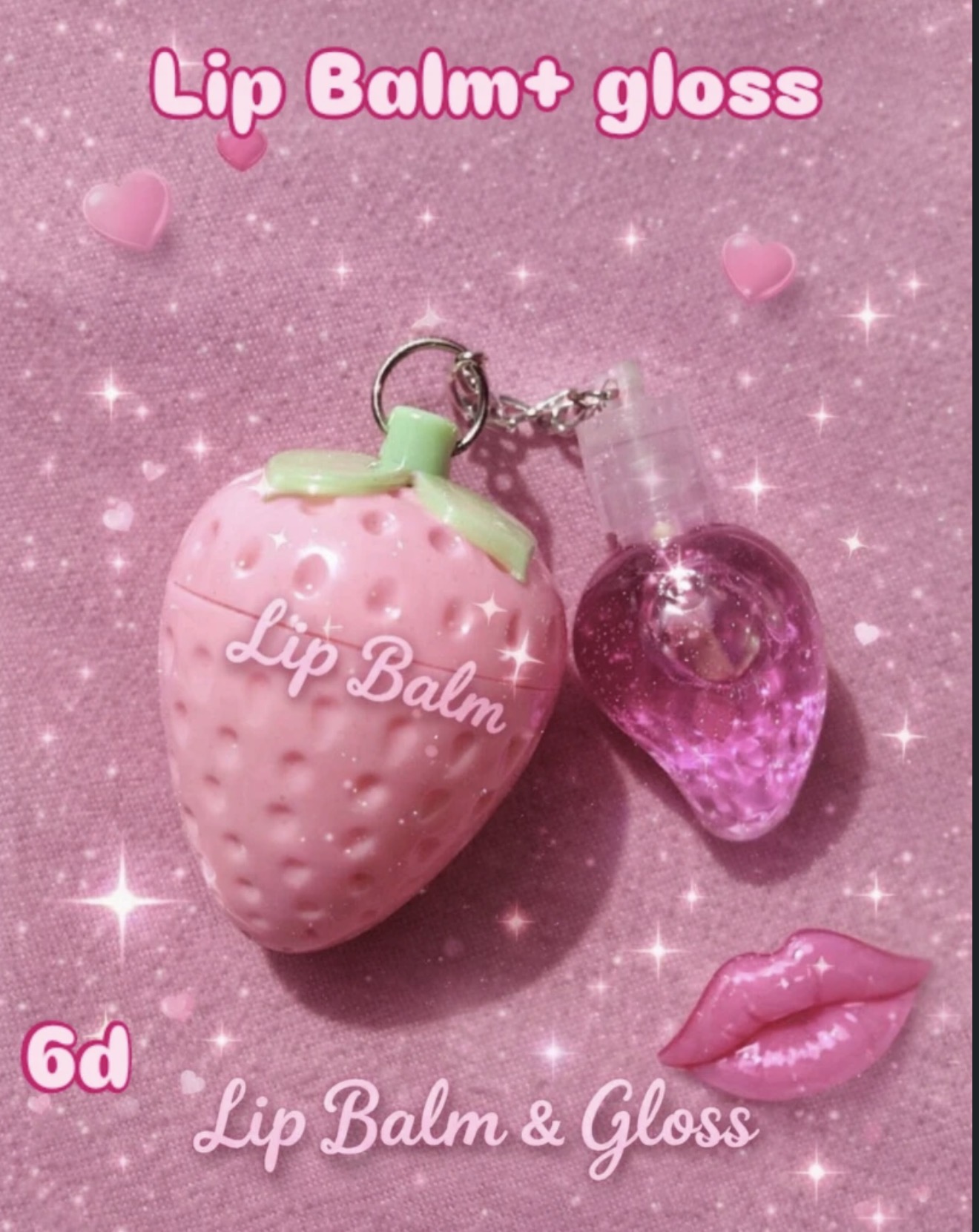 Lip Balm Fraise + Mini Gloss